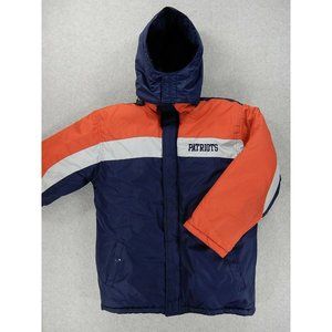 New England Patriots NFL Football Insulated‎ Sideline Jacket (Youth Large) Blue